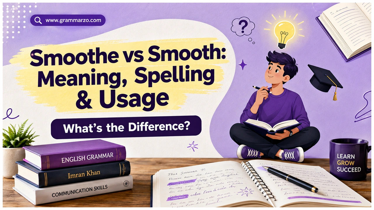 Smoothe vs smooth meaning and difference