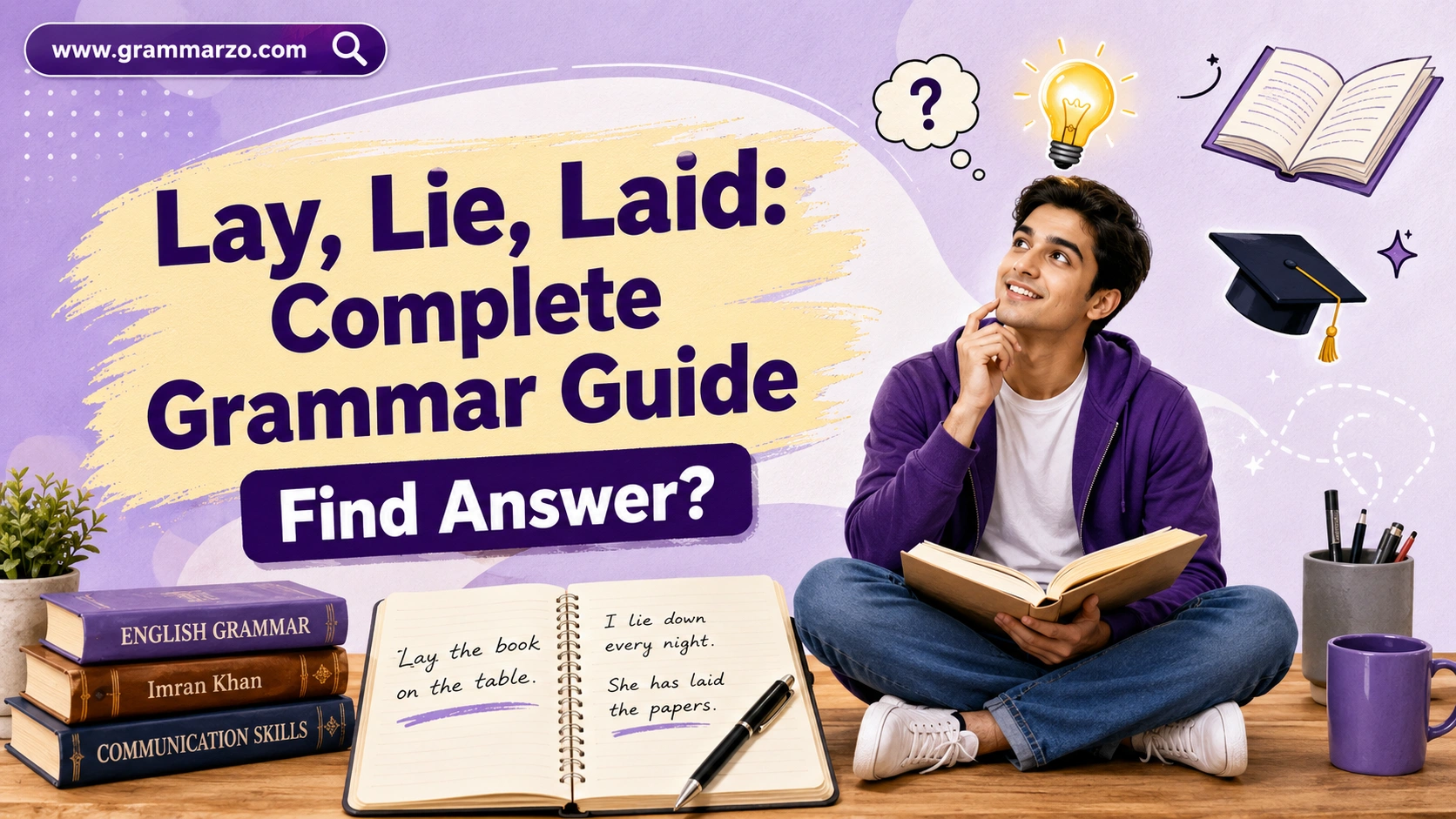 Lay, Lie, Laid: Complete Grammar Guide